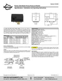 Thumbnail of document Manual - CXA Water Pump Pressure Switch
